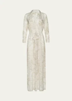 L'AgenceCameron Paisley Silk Long Shirtdress