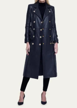 L'AgenceCelina Leather Trench Coat