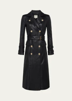 L'AgenceCelina Leather Trench Coat