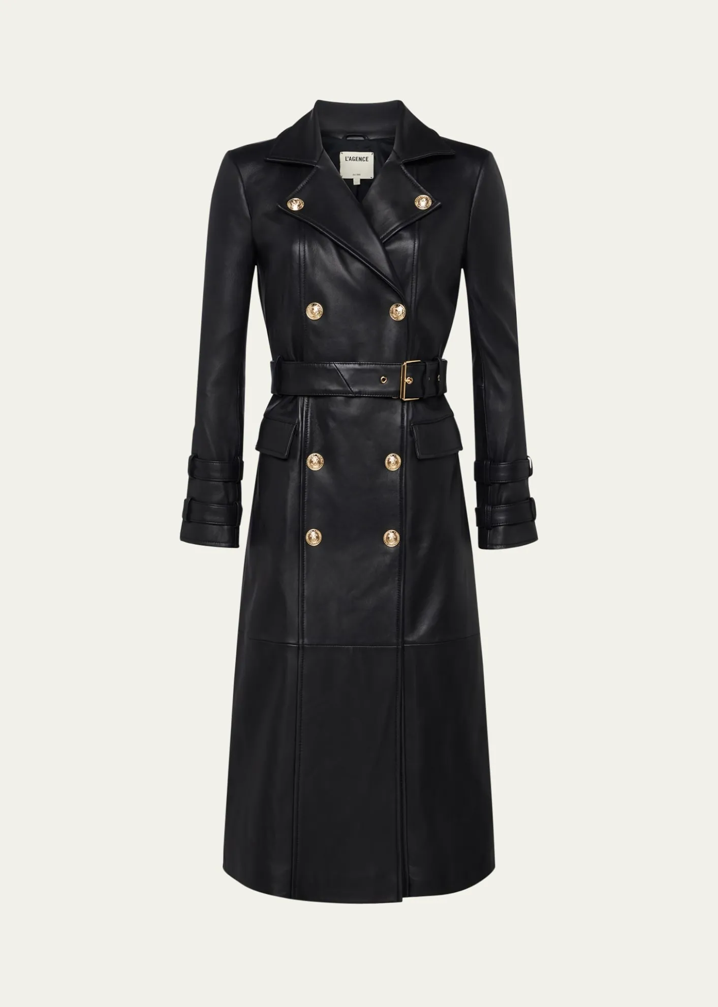 L'AgenceCelina Leather Trench Coat