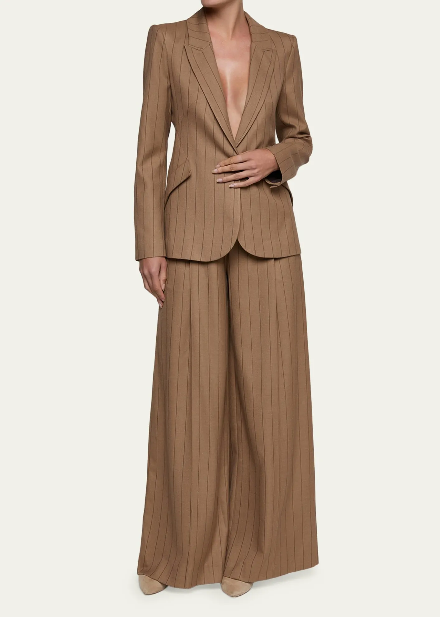 L'AgenceChamberlain Pinstriped Single-Breasted Blazer