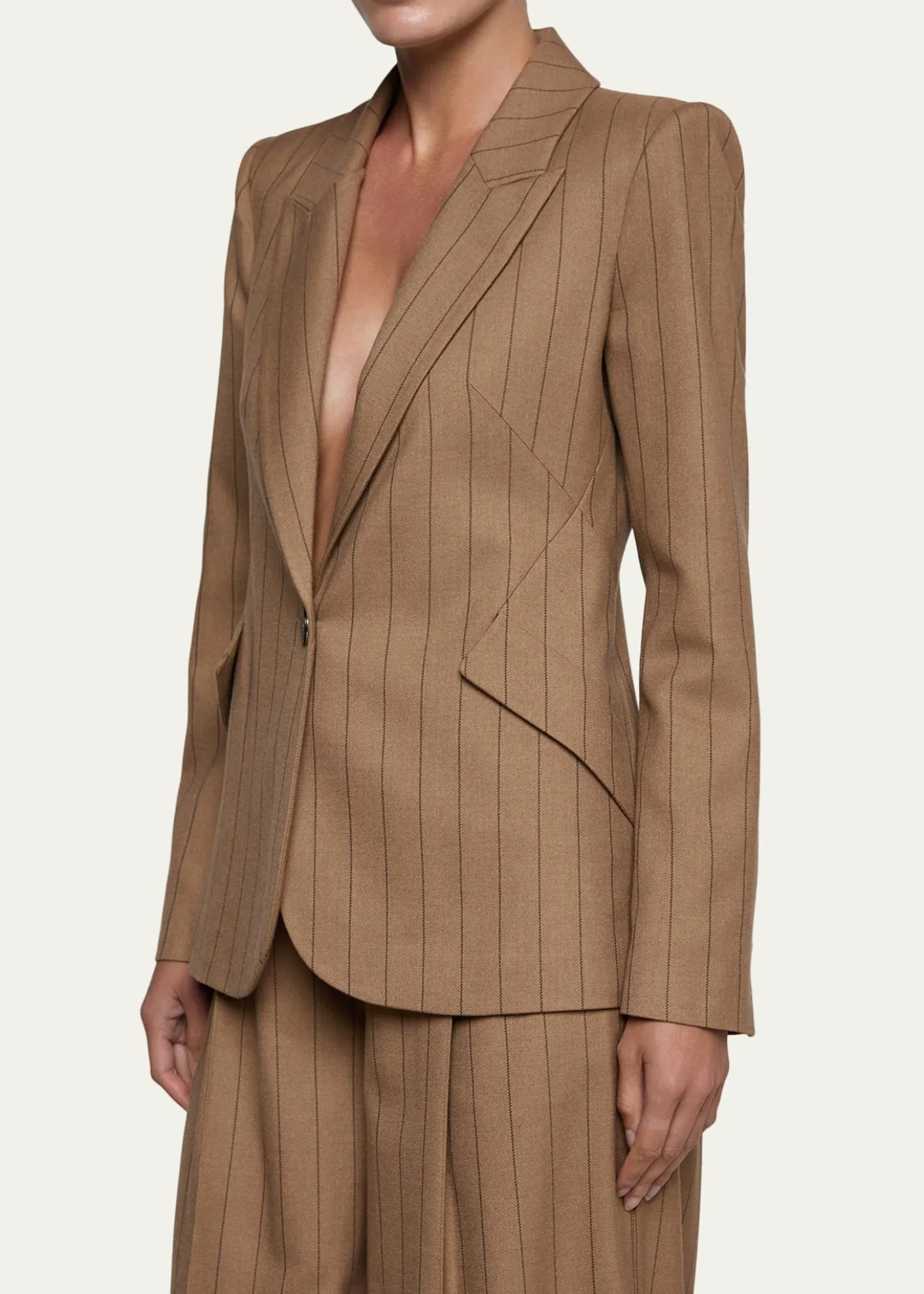 L'AgenceChamberlain Pinstriped Single-Breasted Blazer