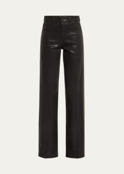 L'AgenceClayton Coated Wide-Leg Jeans