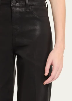 L'AgenceClayton Coated Wide-Leg Jeans