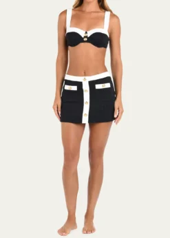 L'AgenceCoco Colorblock Chic Mini Skirt