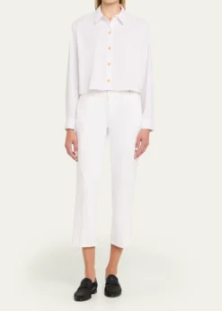 L'AgenceCosette Cropped Button-Front Shirt