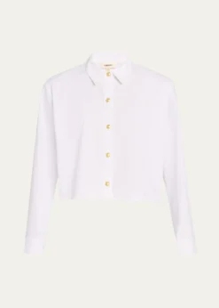 L'AgenceCosette Cropped Button-Front Shirt