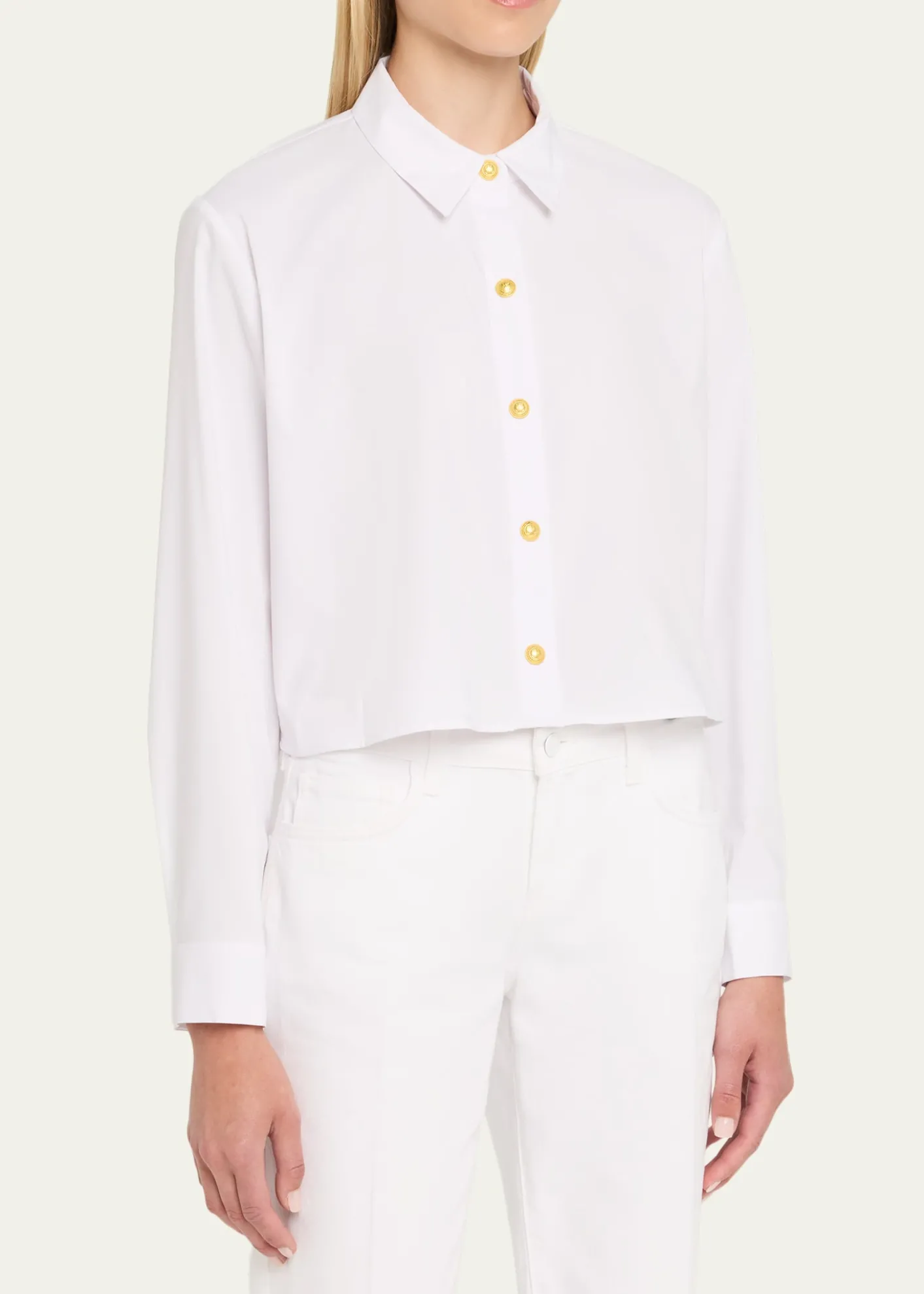 L'AgenceCosette Cropped Button-Front Shirt