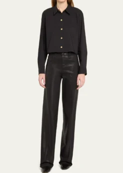 L'AgenceCosette Cropped High-Low Shirt