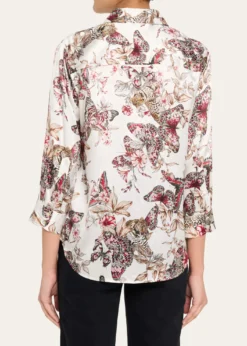 L'AgenceDani Silk Button-Front Blouse