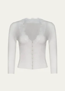 L'AgenceEluna Lace-Trim Cardigan