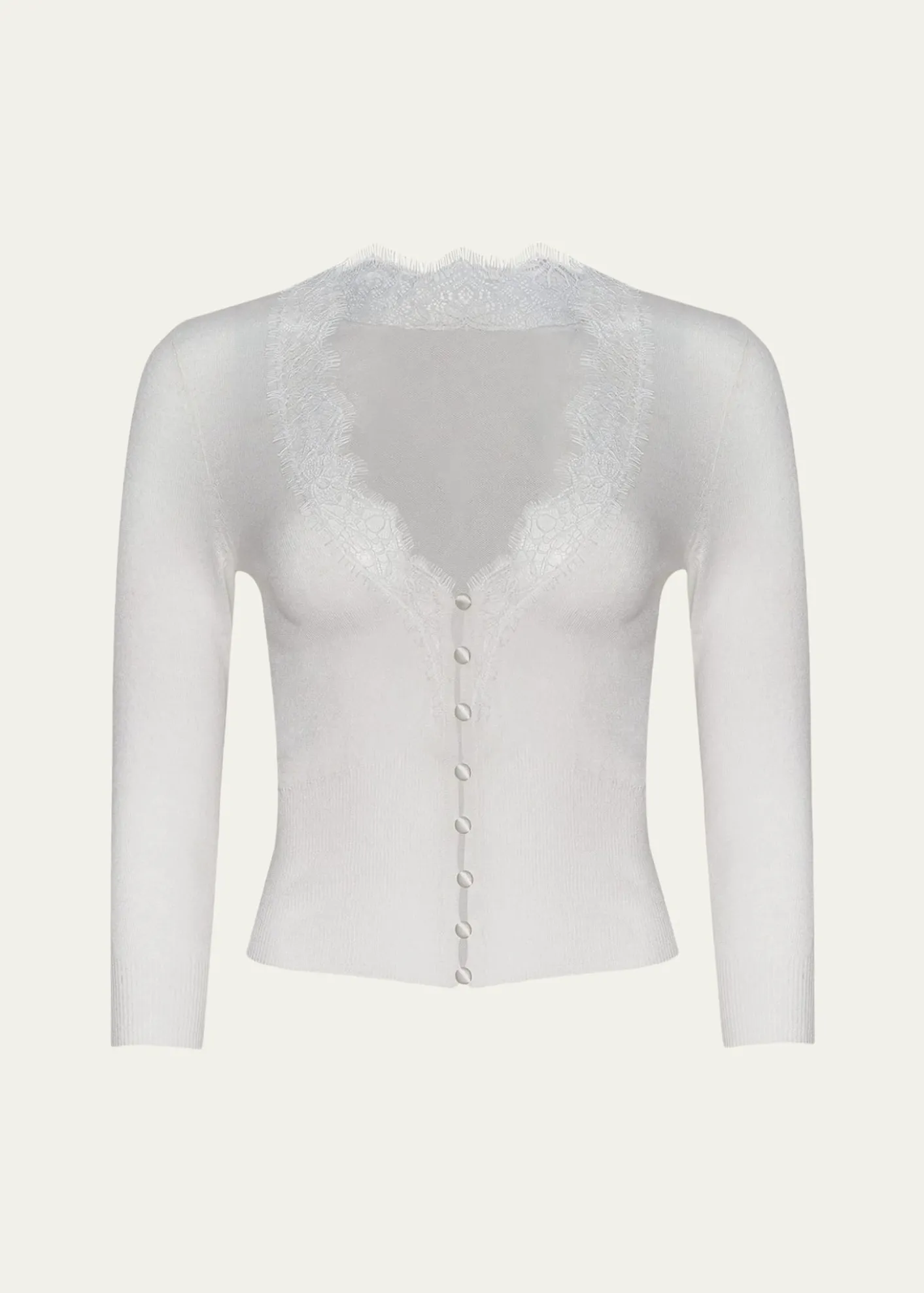 L'AgenceEluna Lace-Trim Cardigan