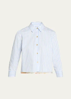 L'AgenceFawn Beach-Print Shirt