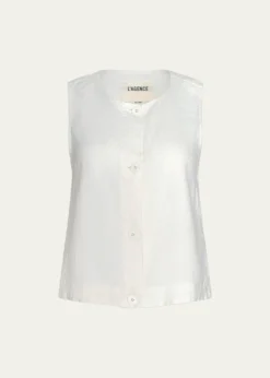 L'AgenceFoster Sleeveless Linen Top