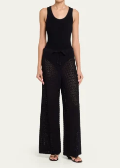 L'AgenceGaelle Pointelle Knit Pants
