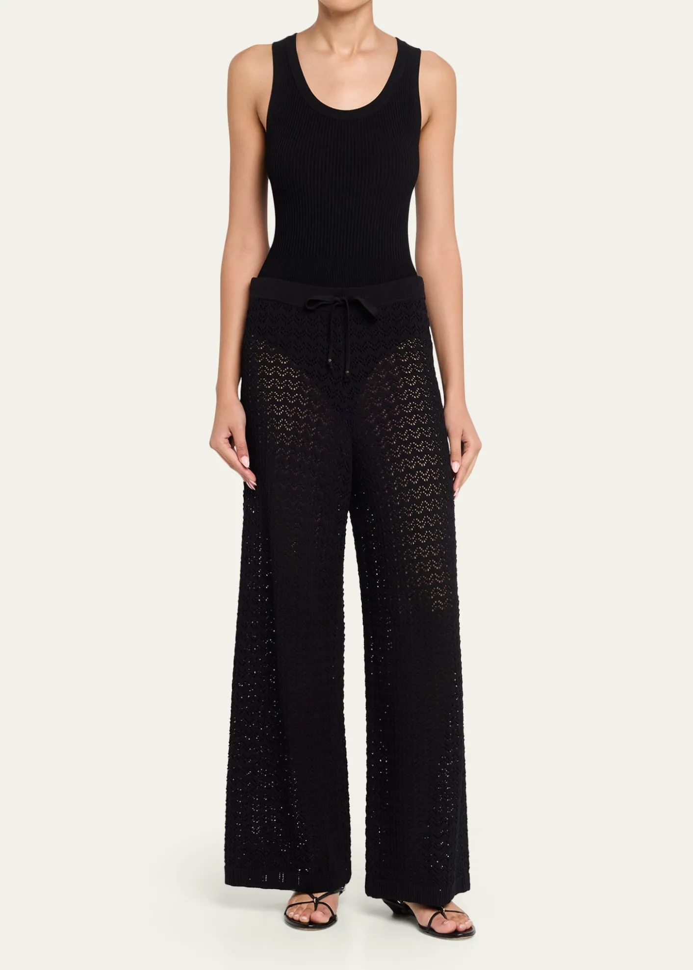 L'AgenceGaelle Pointelle Knit Pants