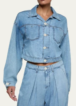L'AgenceGaines Balloon-Sleeve Denim Jacket