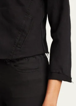 L'AgenceJanelle Slim Raw-Edge Denim Jacket