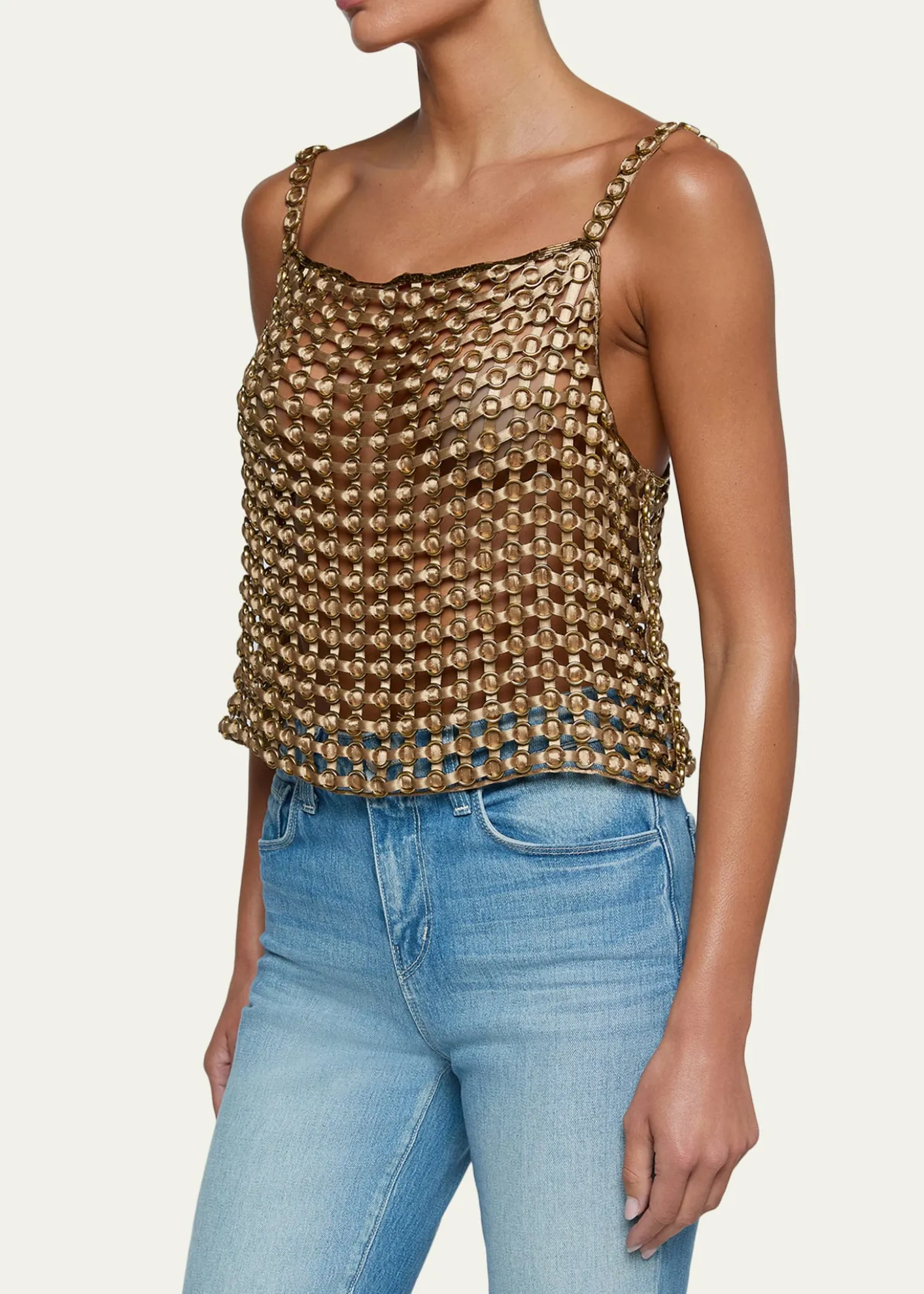 L'AgenceJoanette Ribbon-Woven Tank