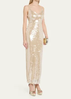 L'AgenceKarma Sequined Maxi Dress