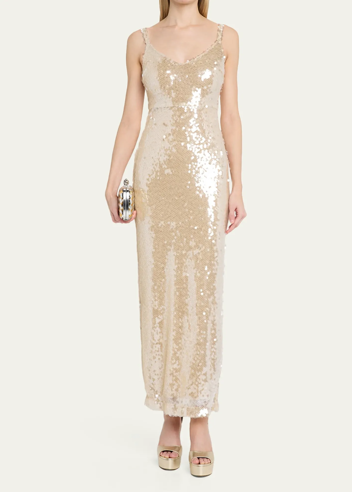 L'AgenceKarma Sequined Maxi Dress