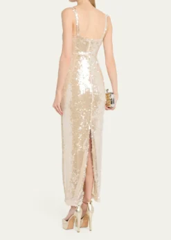 L'AgenceKarma Sequined Maxi Dress