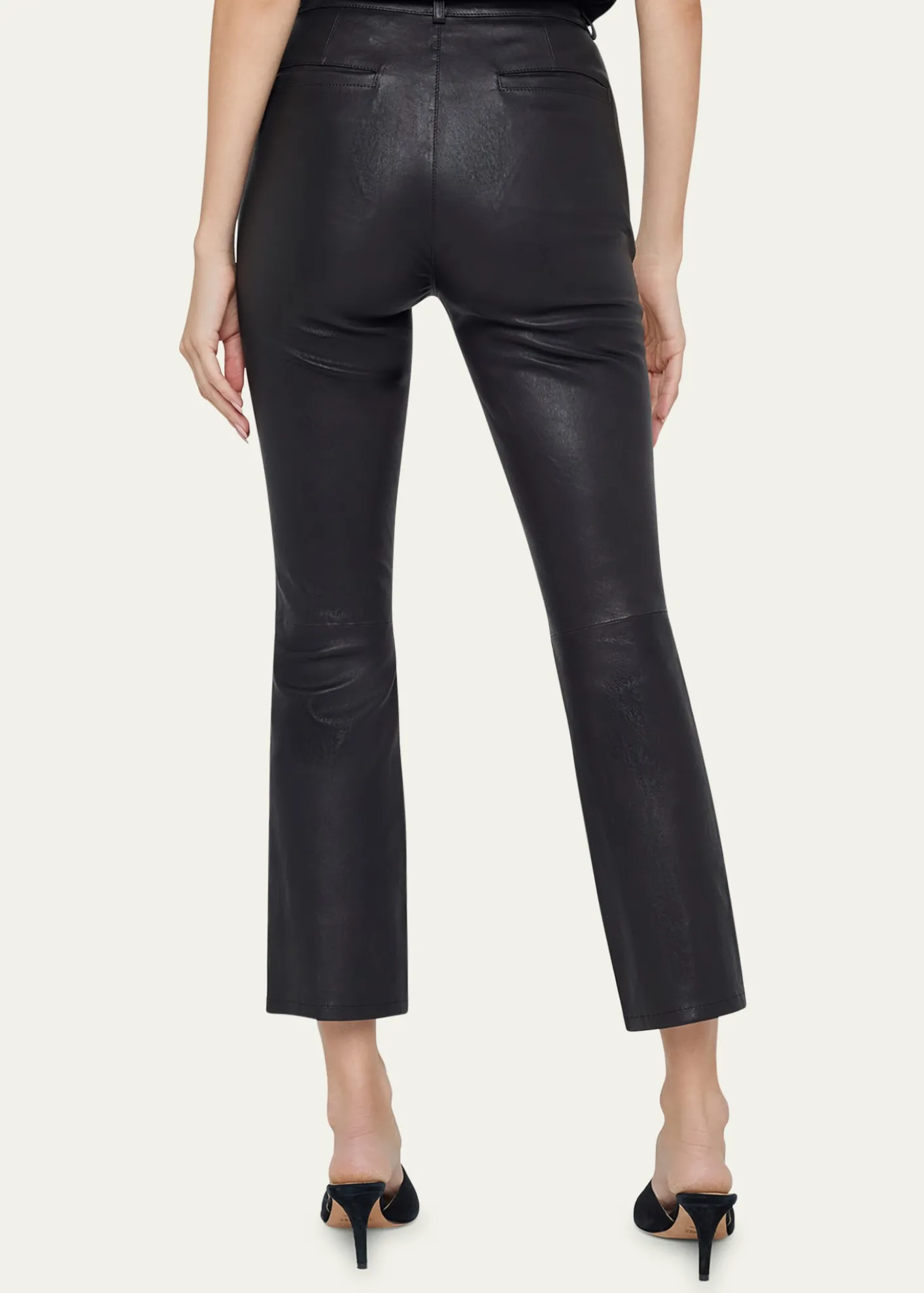 L'AgenceKetra Baby Bootcut Leather Trousers