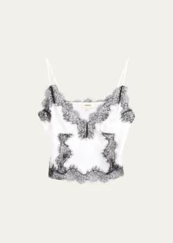 L'AgenceKimber Lace-Trim Silk Cami