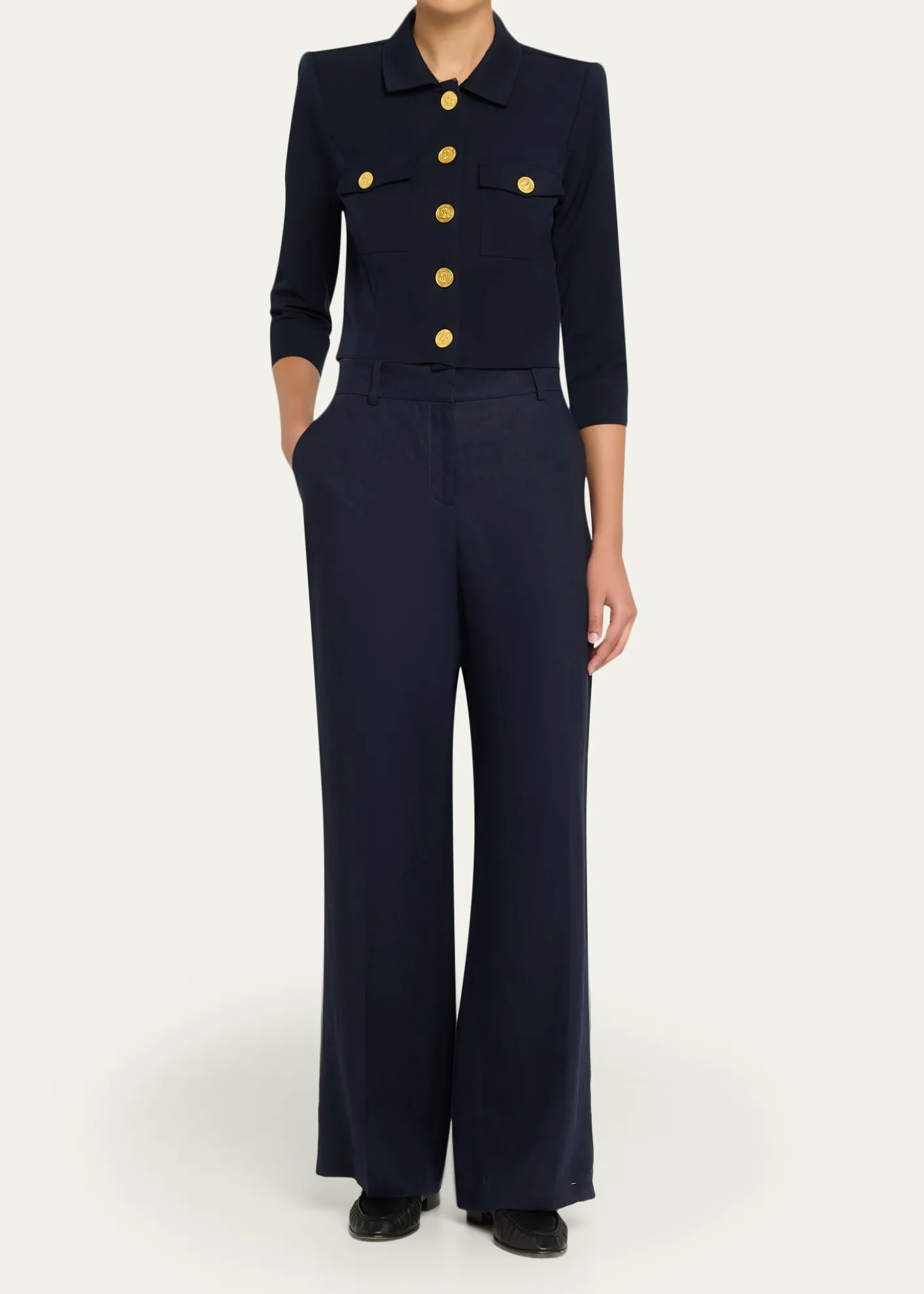 L'AgenceKumi Cropped Fitted Jacket