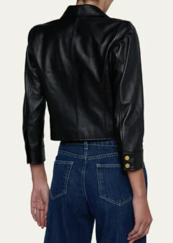 L'AgenceKumi Cropped Leather Jacket