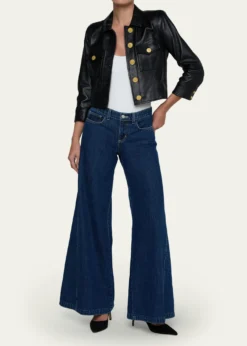 L'AgenceKumi Cropped Leather Jacket
