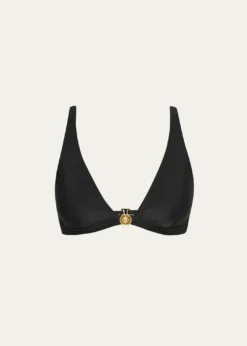 L'AgenceLexie Solid Bikini Top