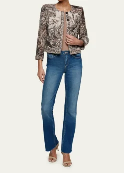 L'AgenceLian Collarless Tapestry Jacquard Jacket