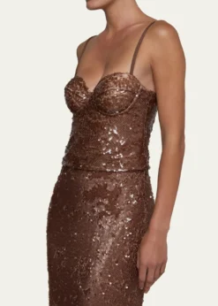 L'AgenceLior Sequined Bralette Top