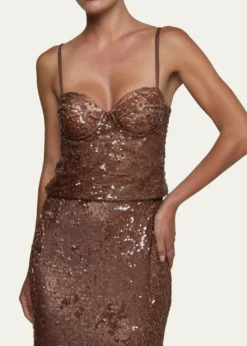 L'AgenceLior Sequined Bralette Top