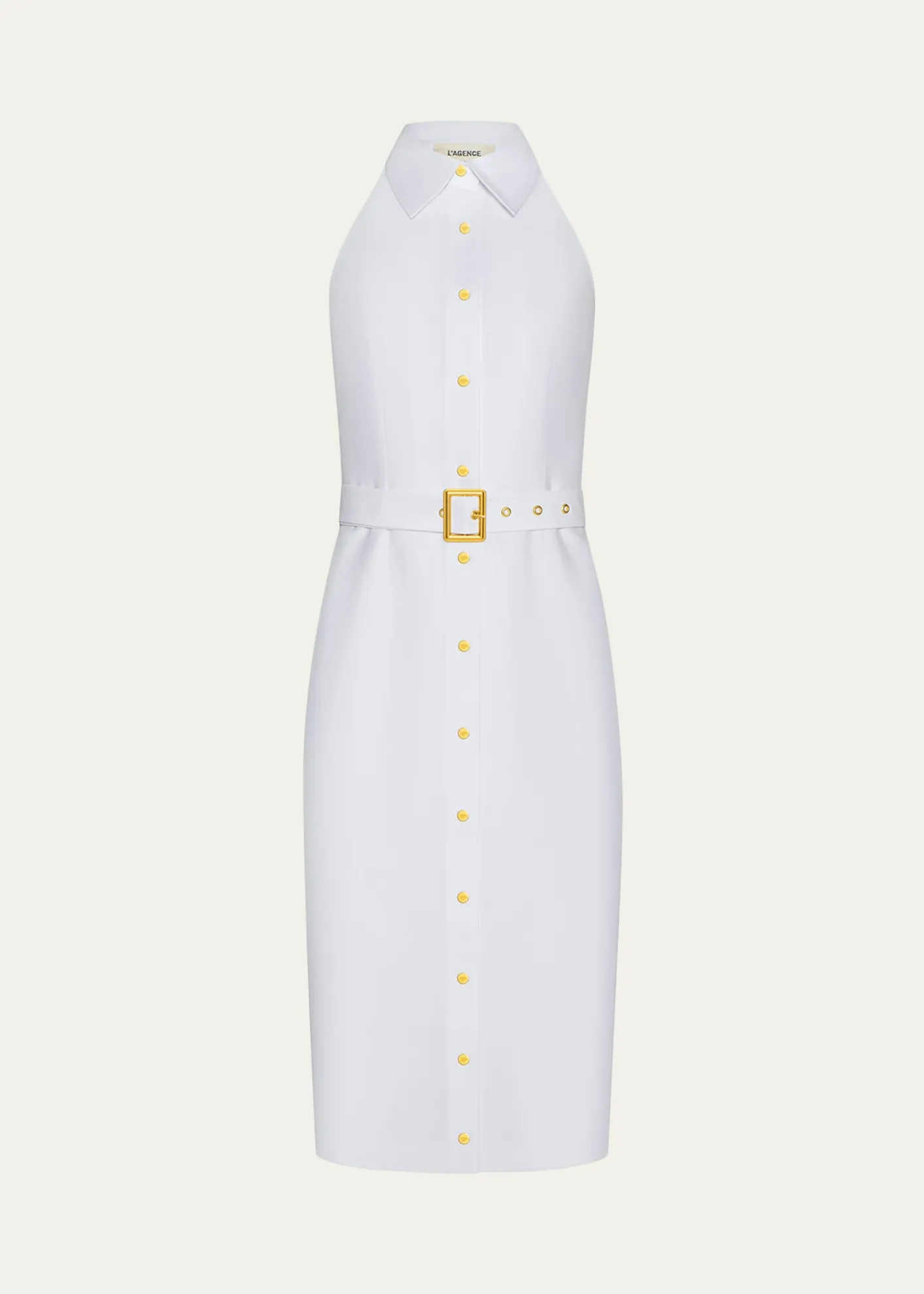 L'AgenceLisette Sleeveless Buttoned Shirtdress