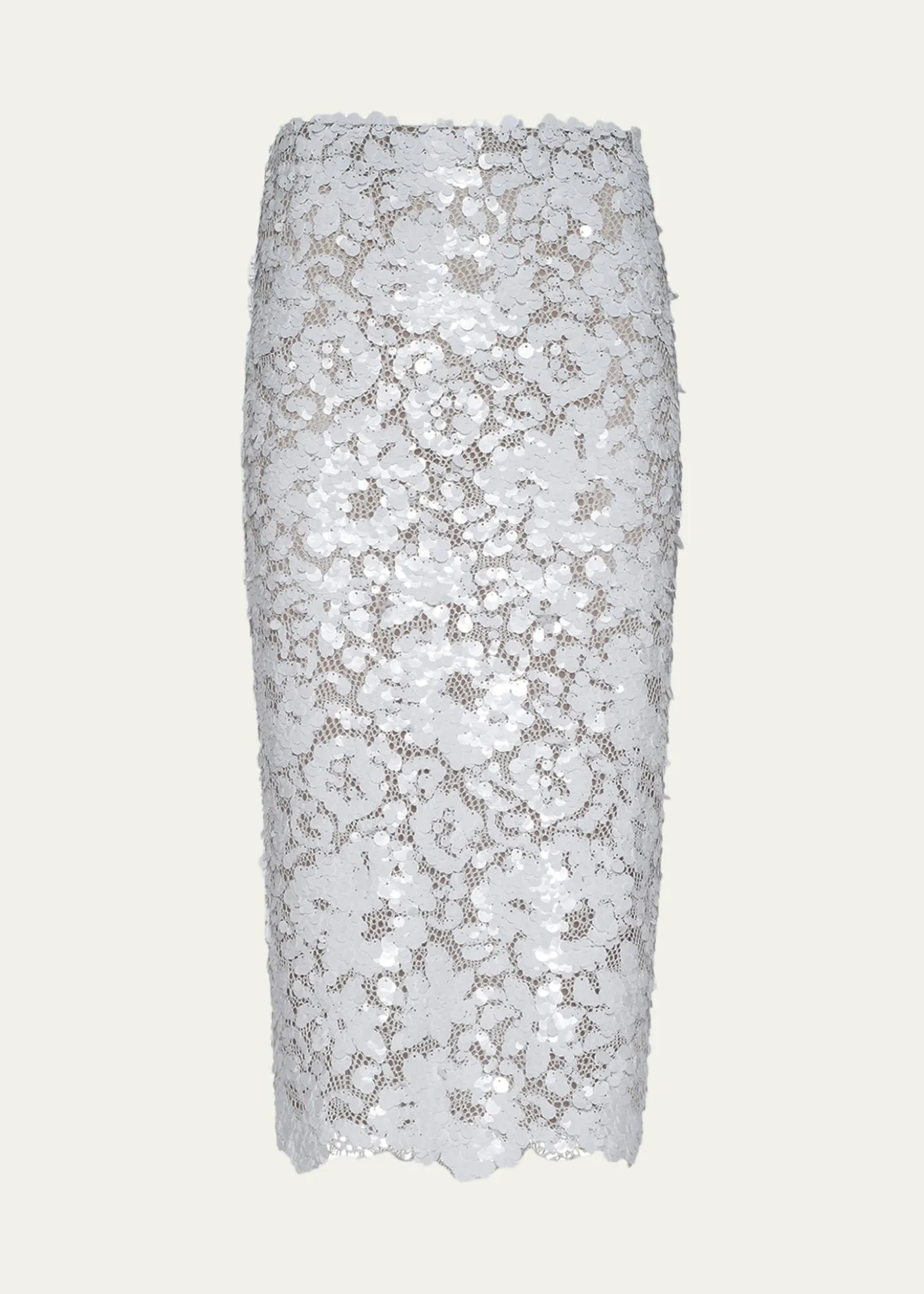 L'AgenceMakena Sequined Lace Pencil Skirt