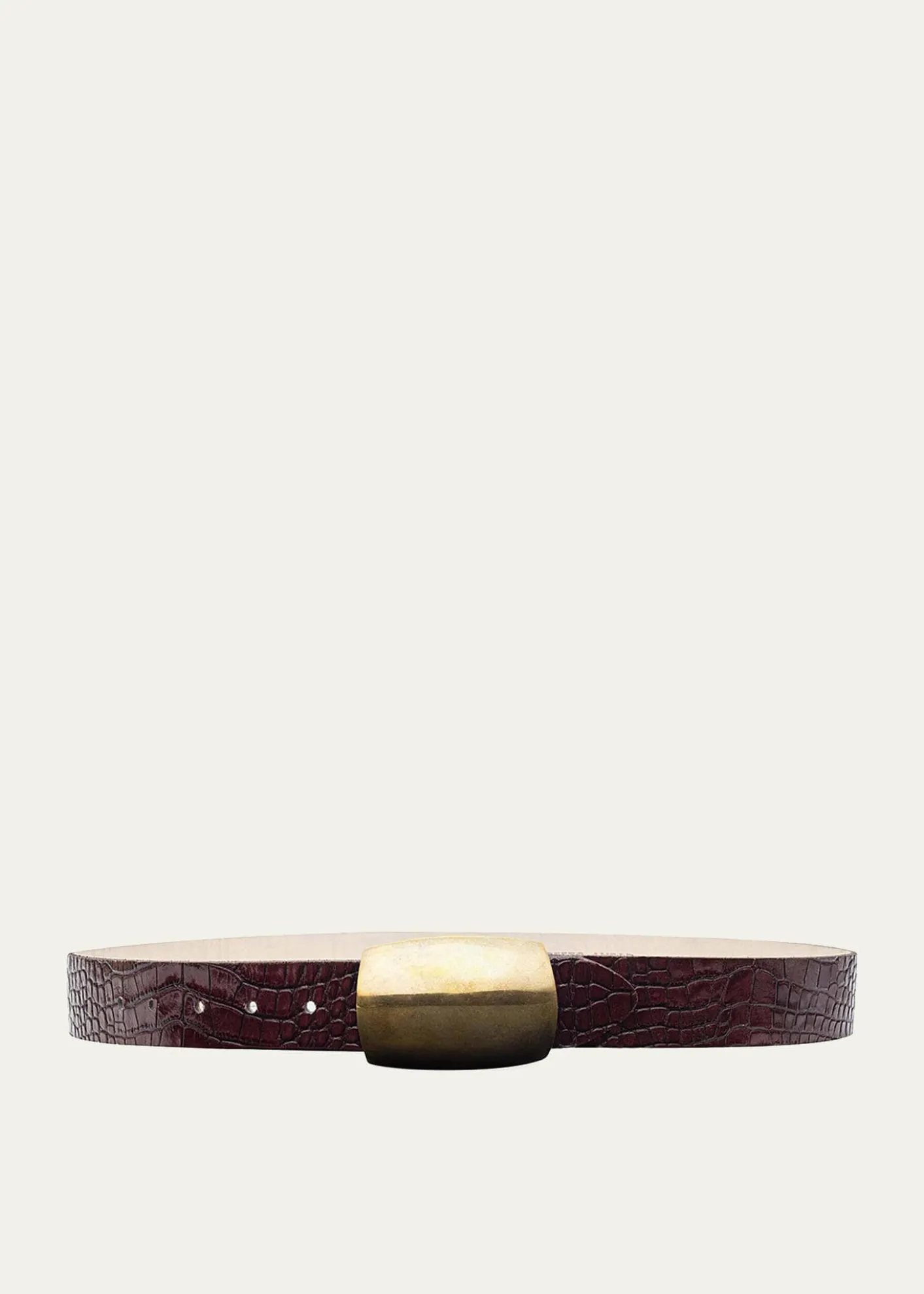 L'AgenceMilou Croc-Embossed Leather Belt