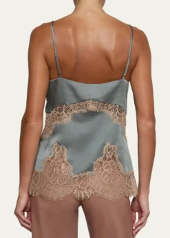 L'AgenceMitsu Lace-Trim Satin Camisole