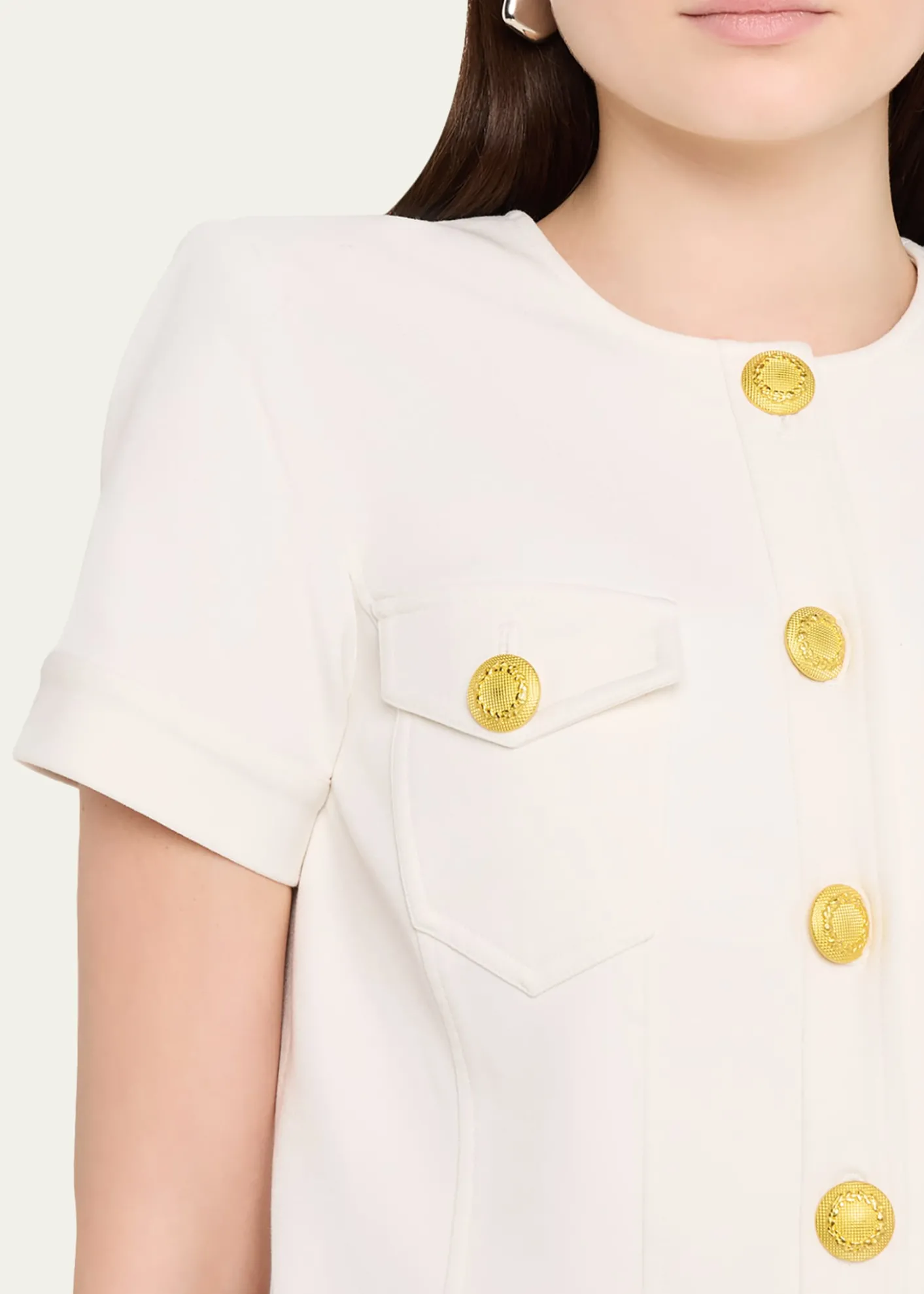 L'AgenceNawa Short-Sleeve Shirt Jacket