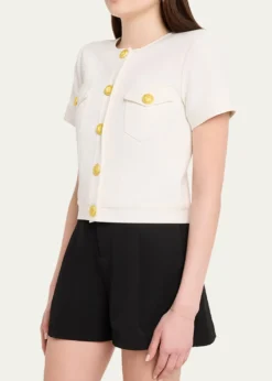 L'AgenceNawa Short-Sleeve Shirt Jacket