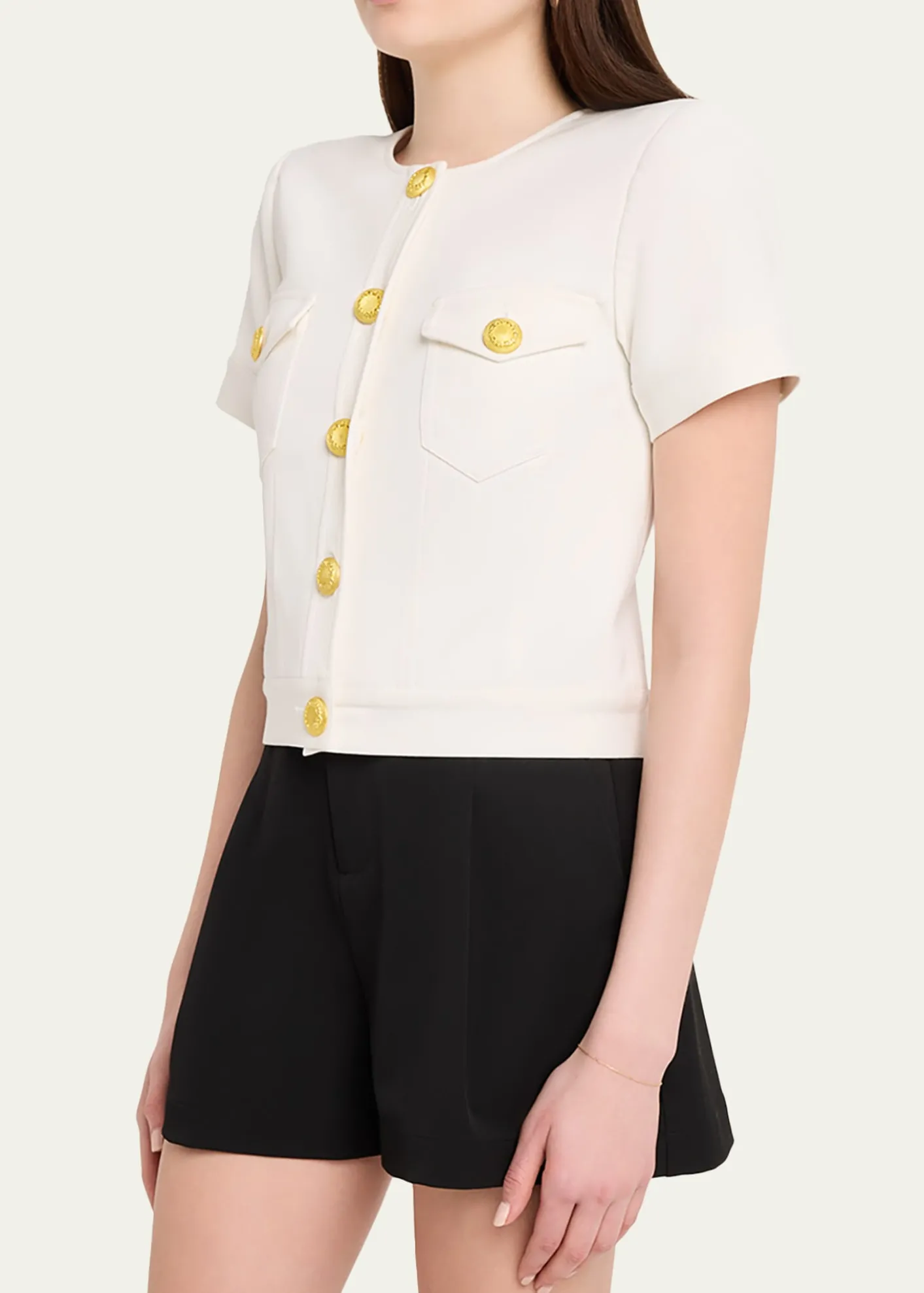 L'AgenceNawa Short-Sleeve Shirt Jacket