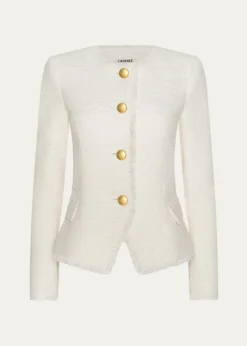 L'AgenceNerina Collarless Tweed Blazer