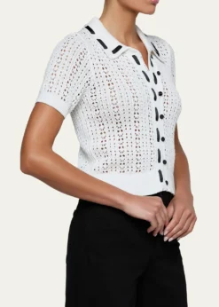 L'AgenceNinette Pointelle-Knit Cardigan