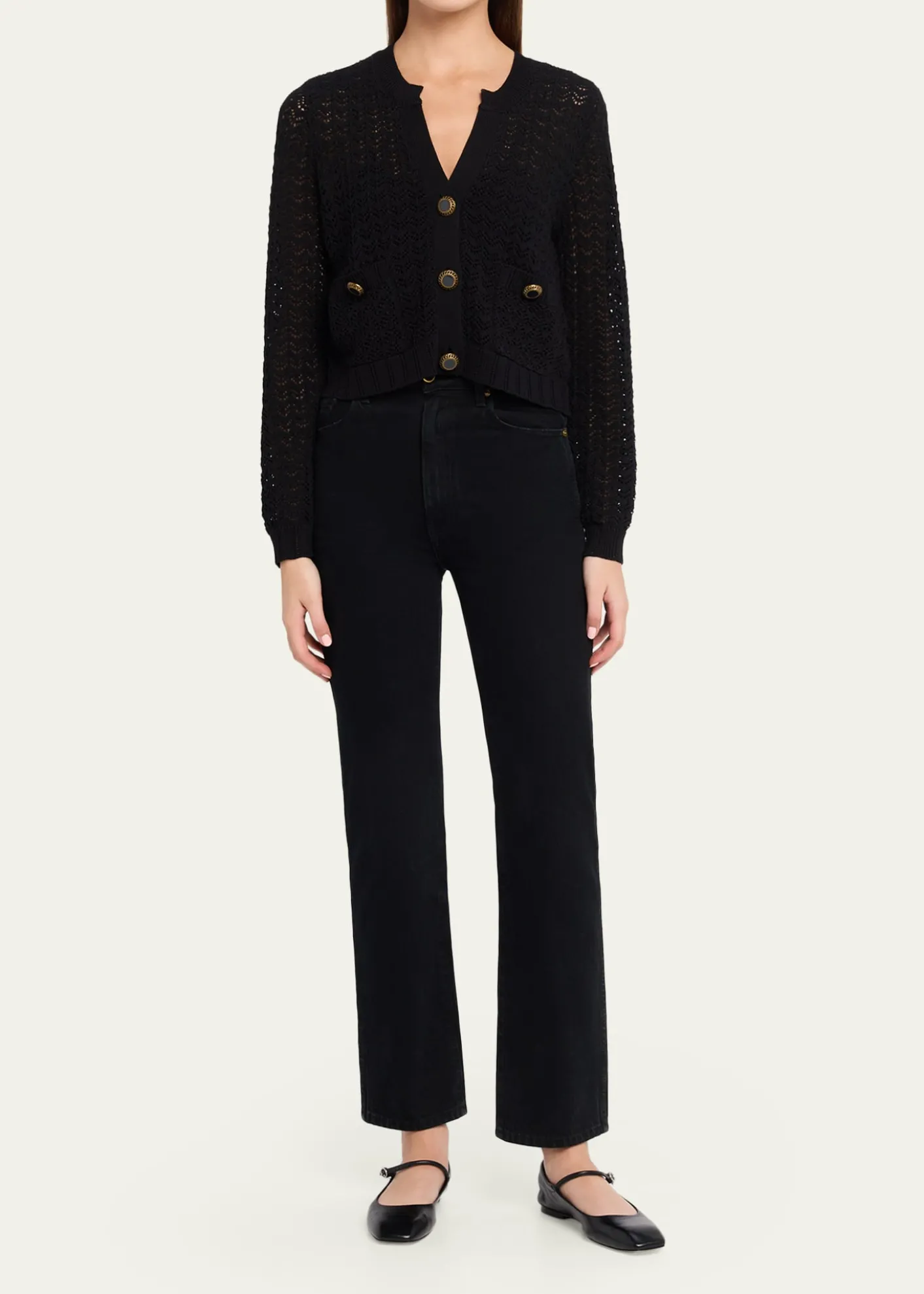 L'AgenceOrla Pointelle Knit Cardigan