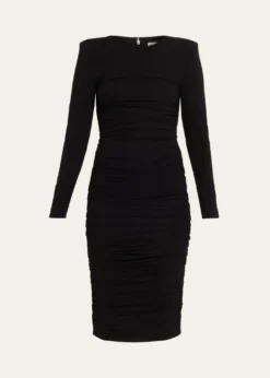 L'AgencePaityn Shirred Stretch Jersey Dress