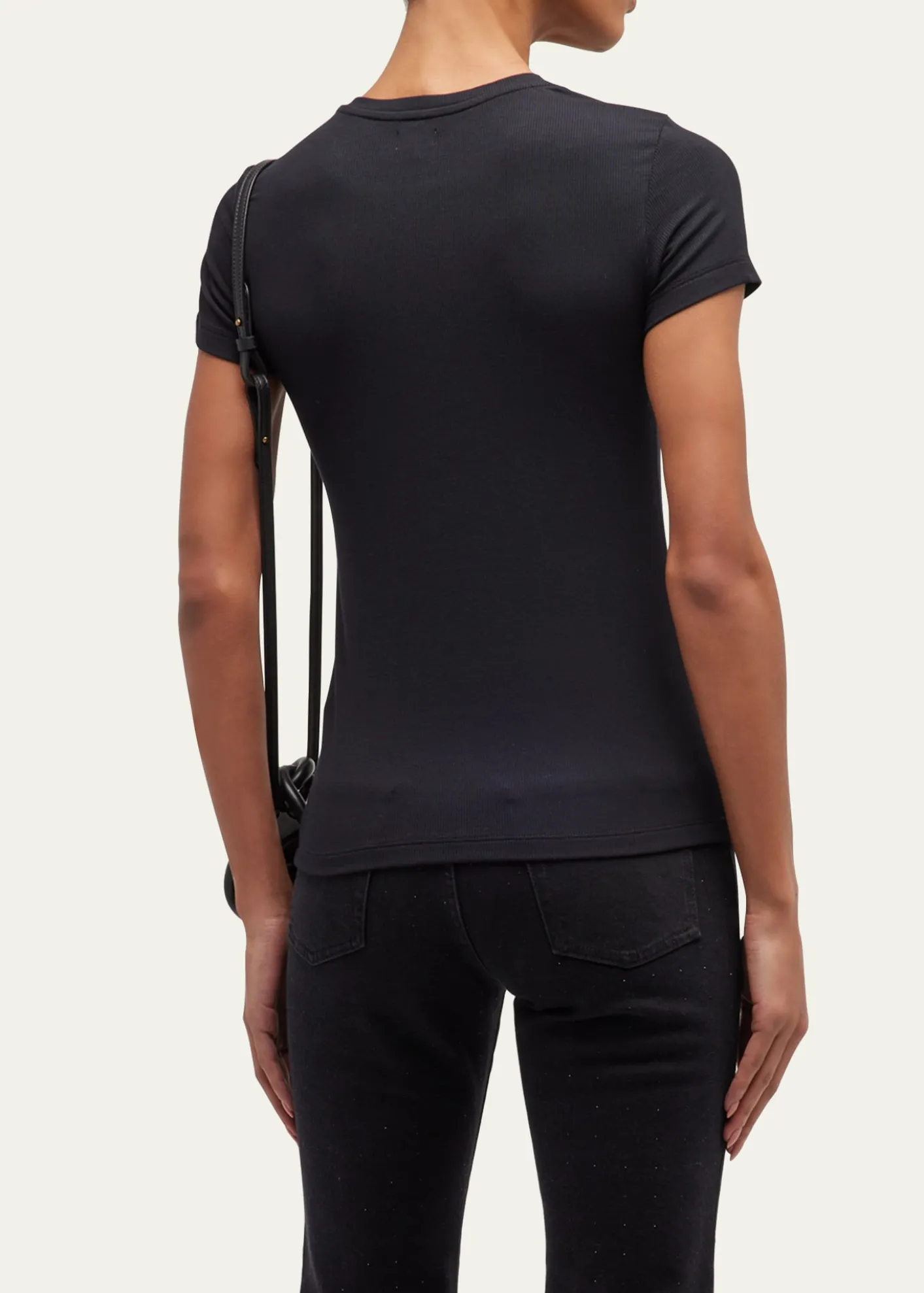 L'AgenceRessi Ribbed Short-Sleeve Tee