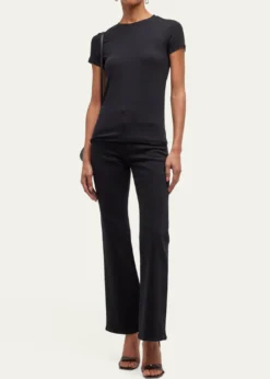 L'AgenceRessi Ribbed Short-Sleeve Tee