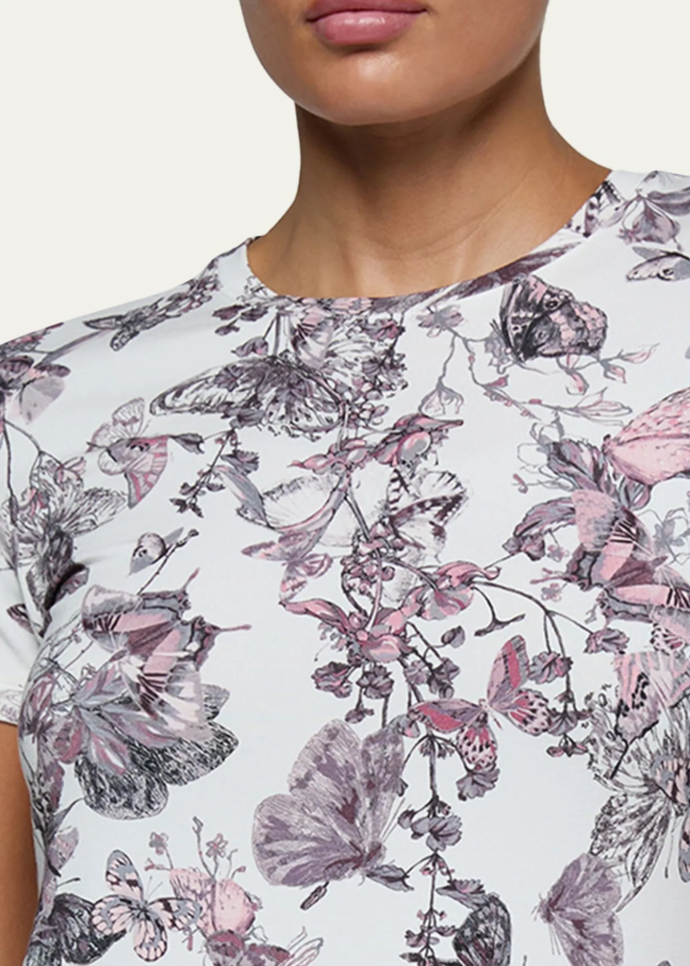 L'AgenceRessi Short-Sleeve Butterfly Vine Tee