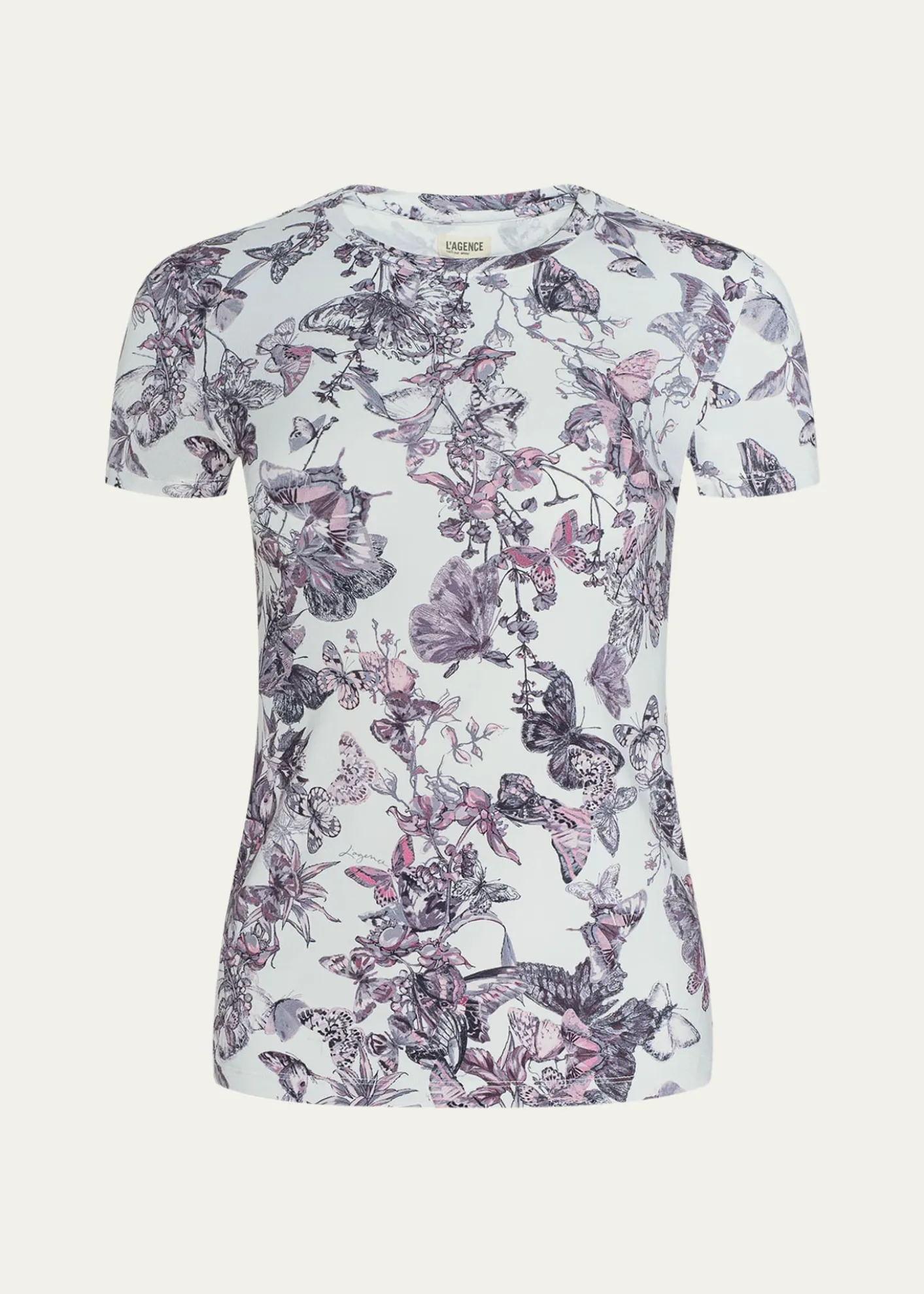 L'AgenceRessi Short-Sleeve Butterfly Vine Tee